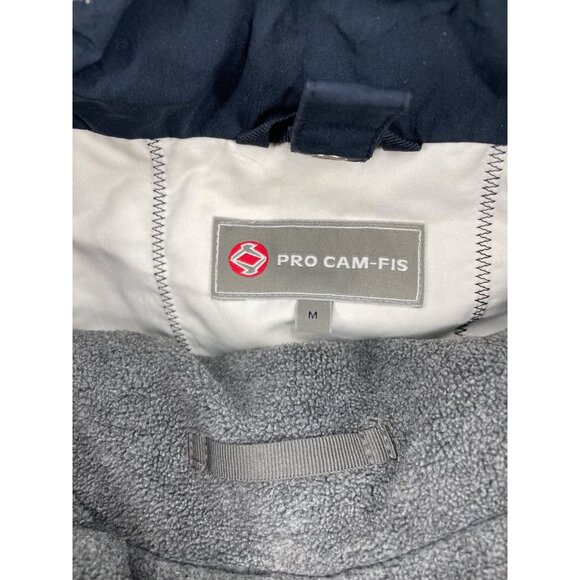 Pro Cam-Fis Gore-Tex Mens Medium Waterproof Jacket Nylon Fleece-Lined Navy - Picture 6 of 11